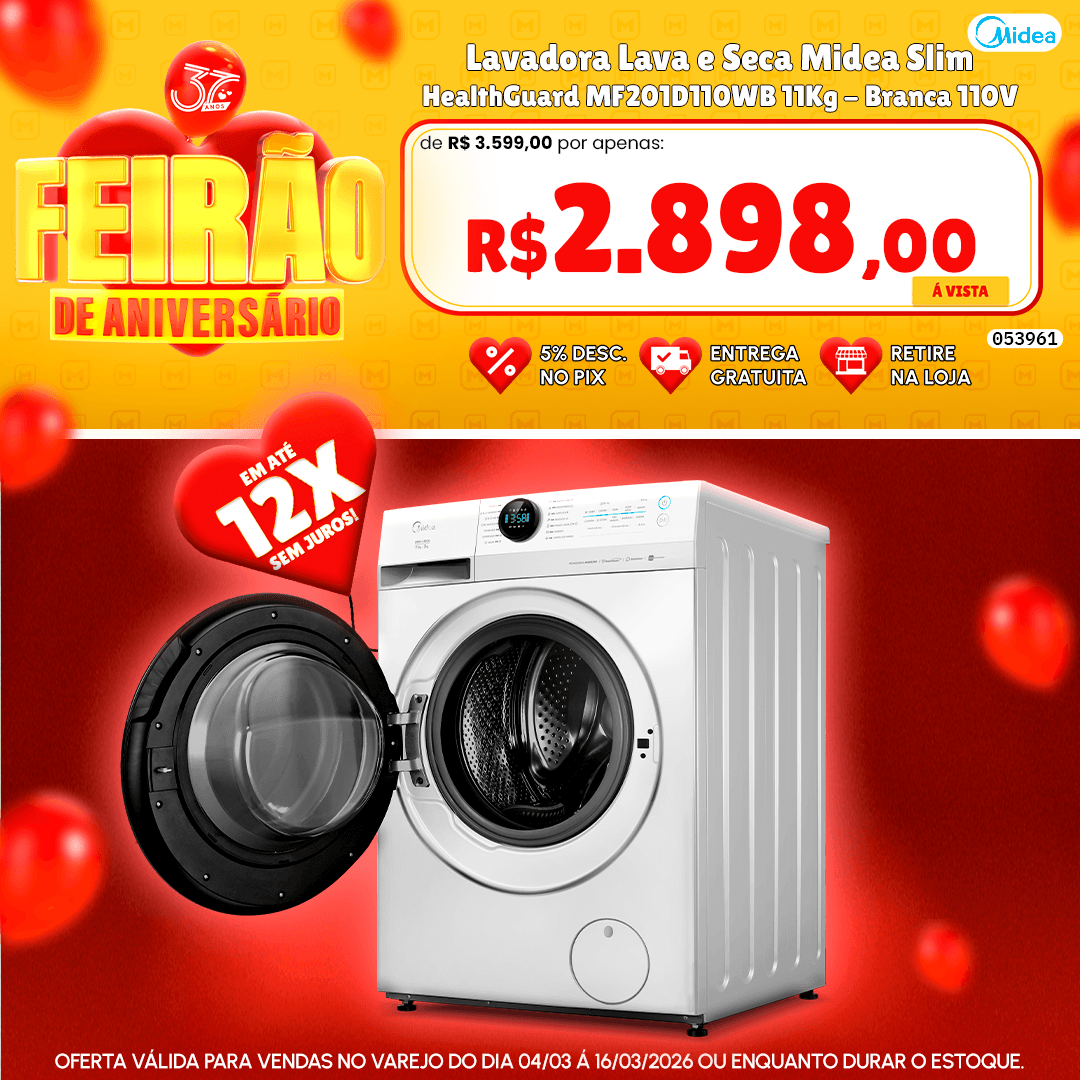 Lavadora Lava e Seca Midea Slim