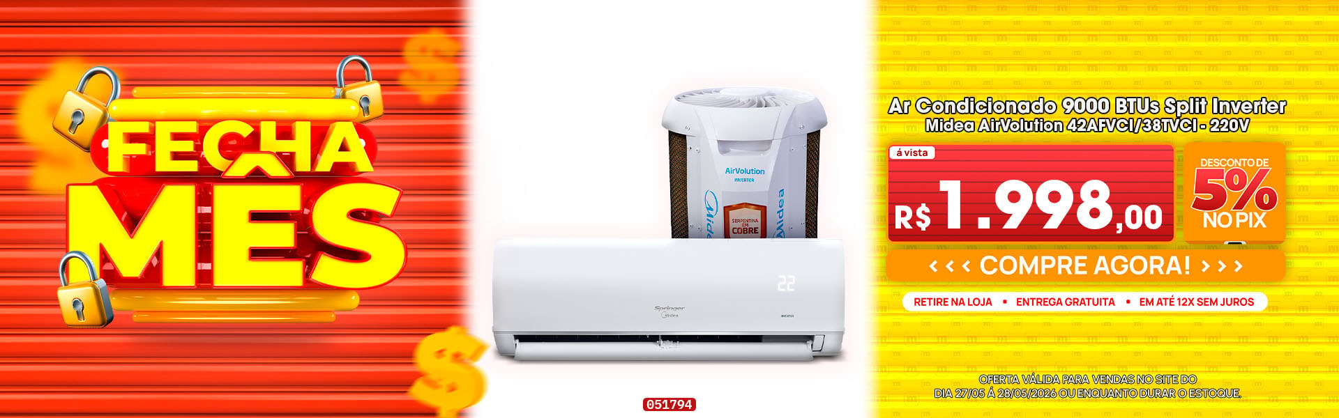 Ar Condicionado 9000 BTUs Split Inverter