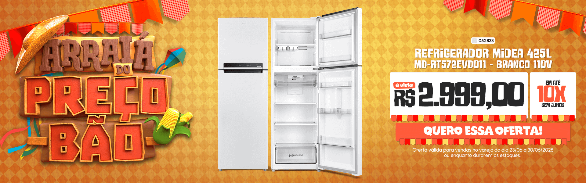 Refrigerador Midea 425L