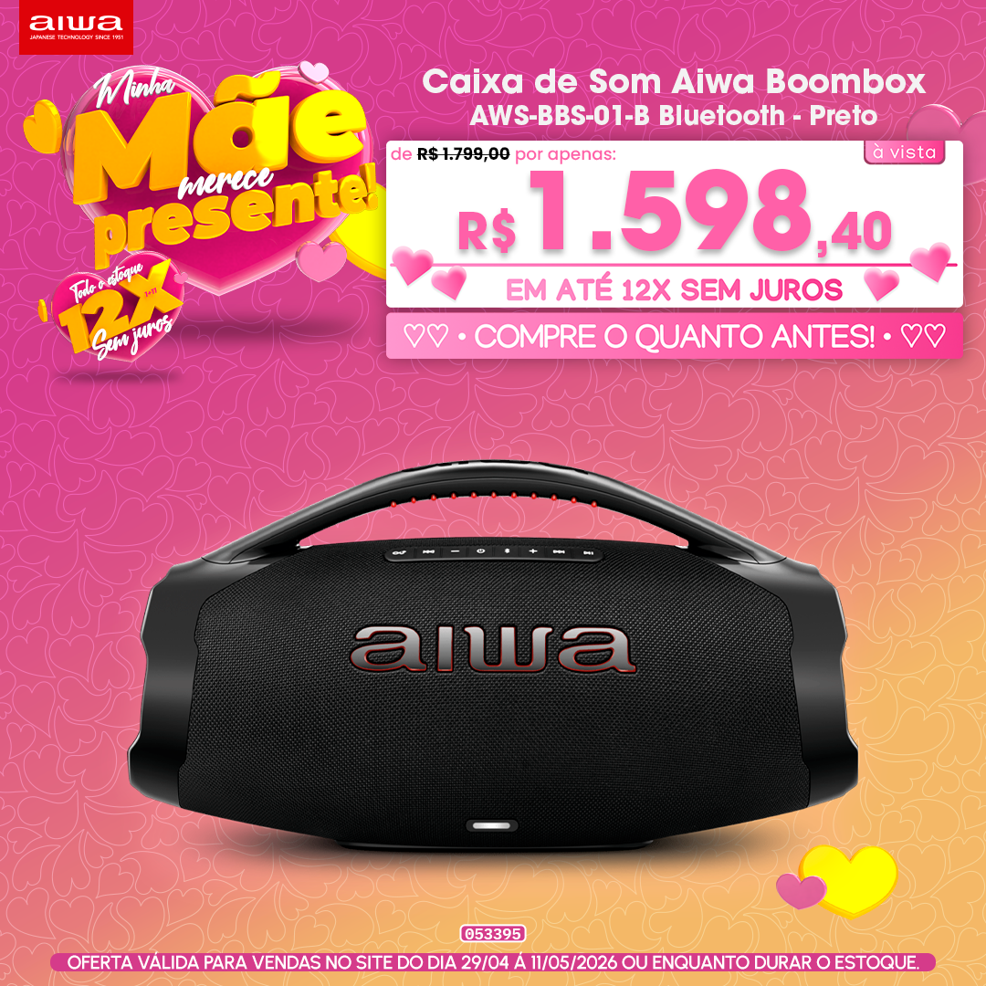 Caixa de Som Aiwa Boombox