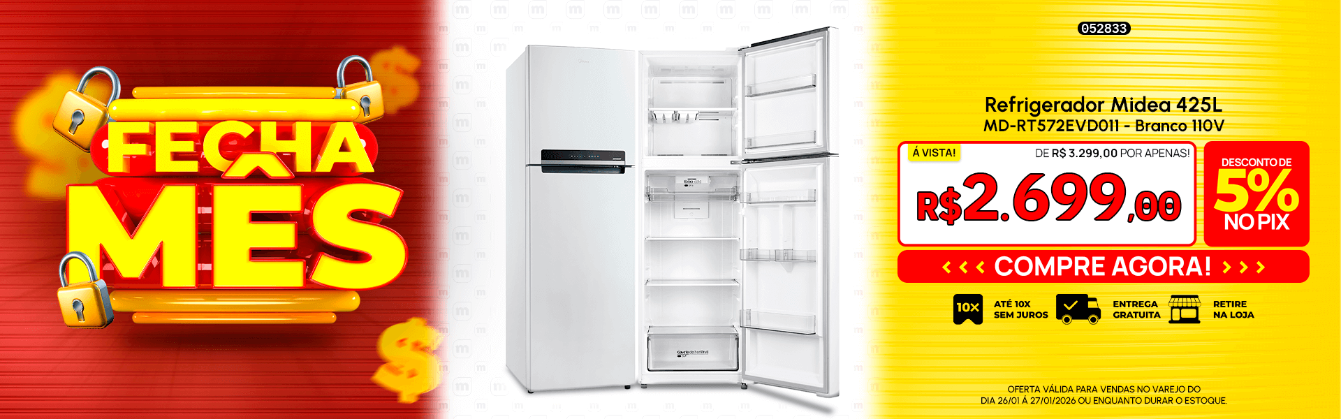 Refrigerador Midea 425L