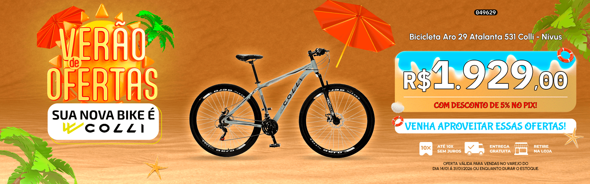 Bicicleta Aro 29 Atalanta 531 Colli - Nivus