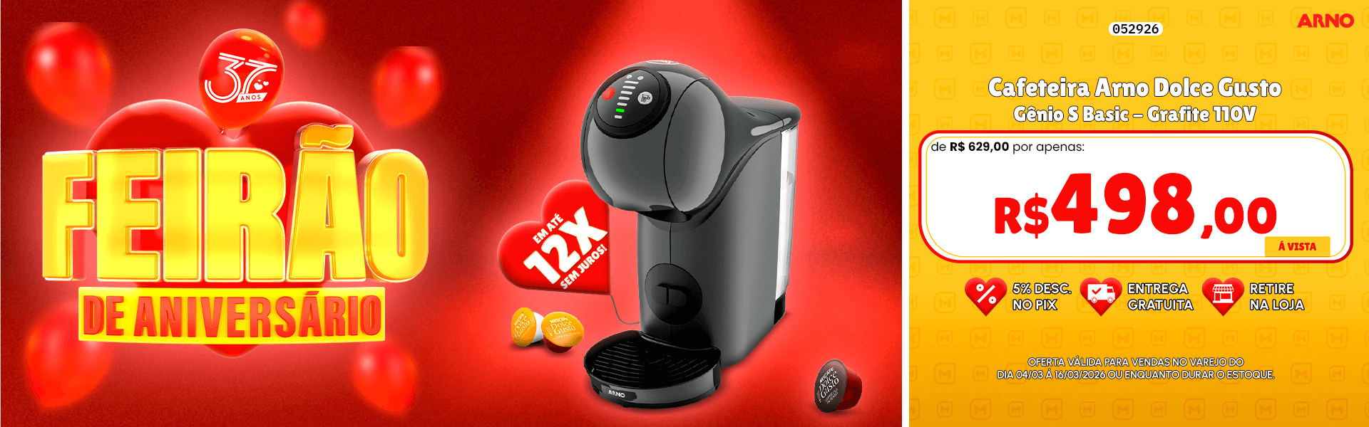 Cafeteira Arno Dolce Gusto