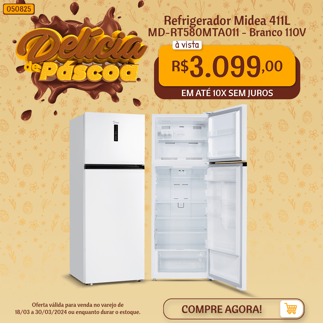 Refrigerador Midea 411L Branco Mobile