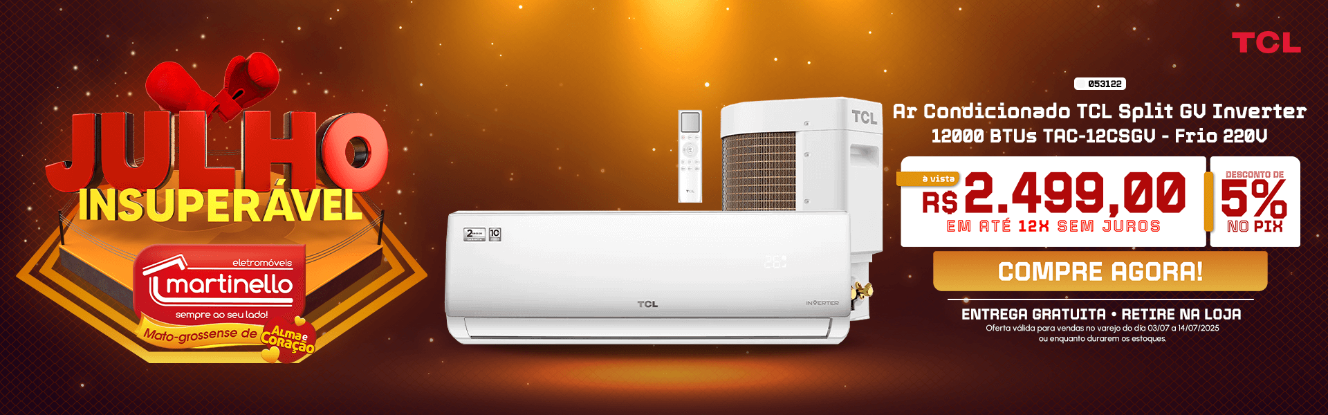Ar Condicionado TCL GV Inverter
