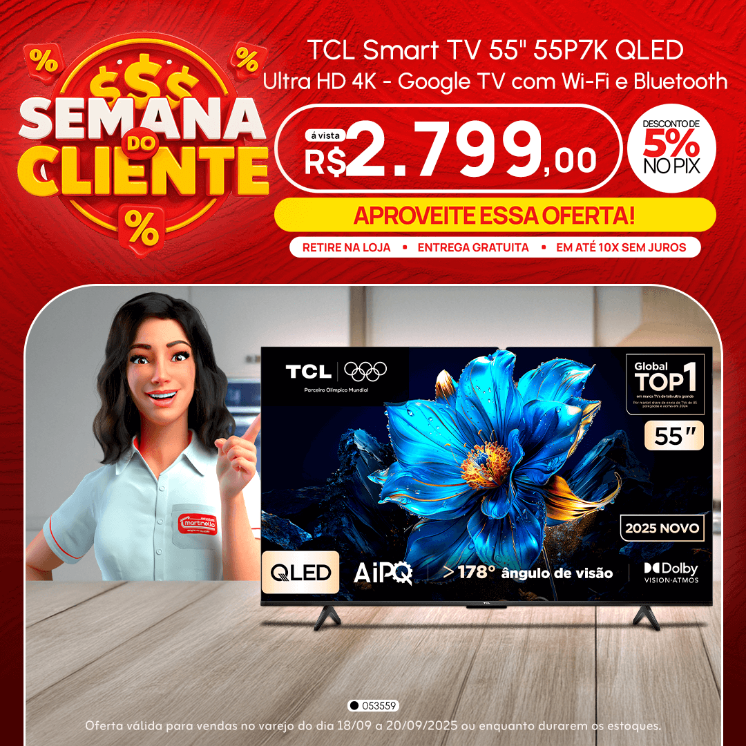TCL Smart TV 55" 55P7K QLED