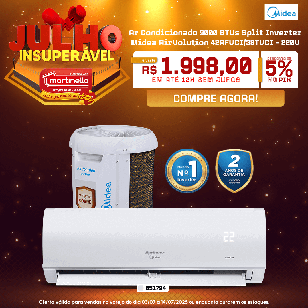 Ar Condicionado Midea 9K AirVolution Mobile