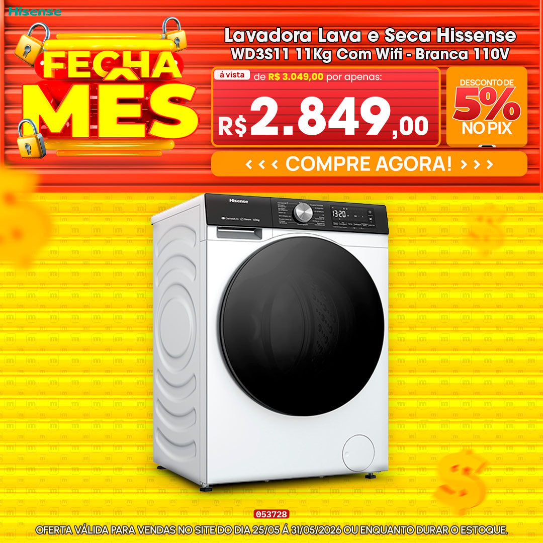 Lavadora Lava e Seca Hissense