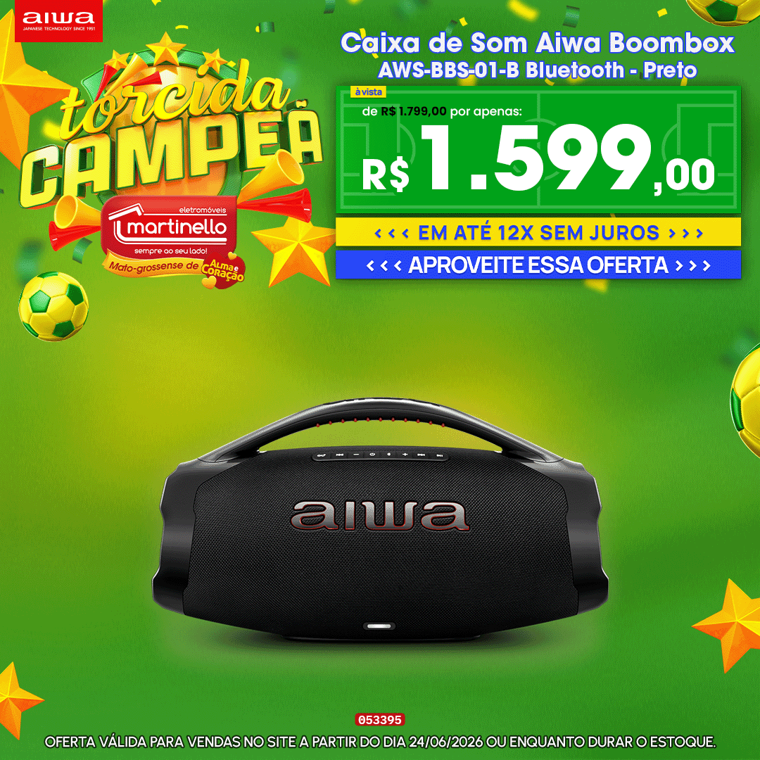Caixa de Som Aiwa Boombox