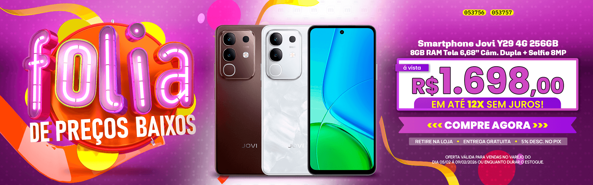 Smartphone Jovi Y29 4G 256GB