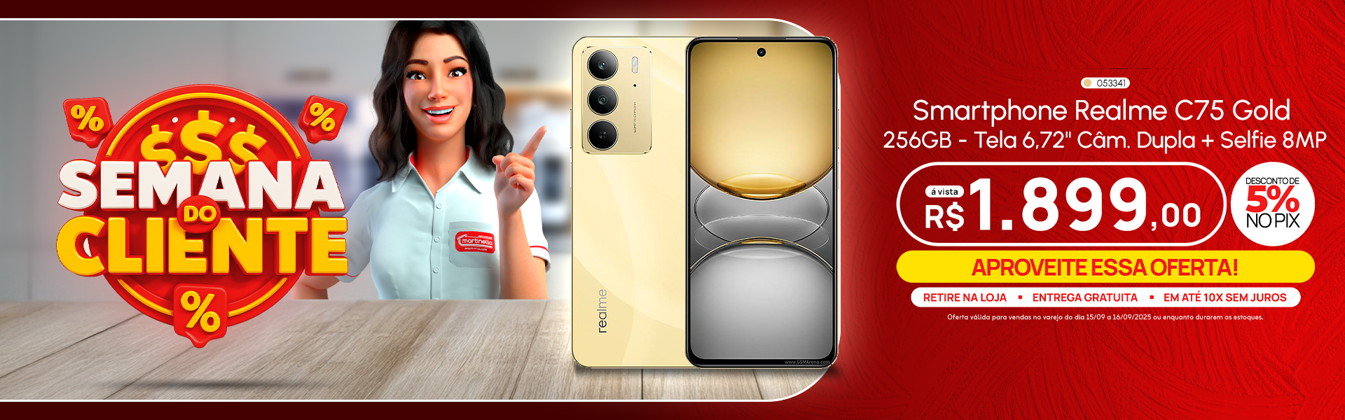 Smartphone Realme C75 Gold 