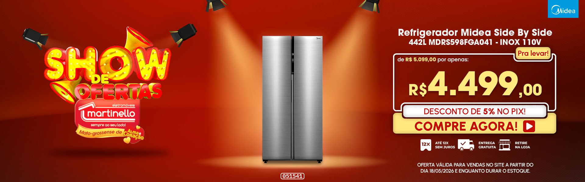 Refrigerador Midea Side By Side