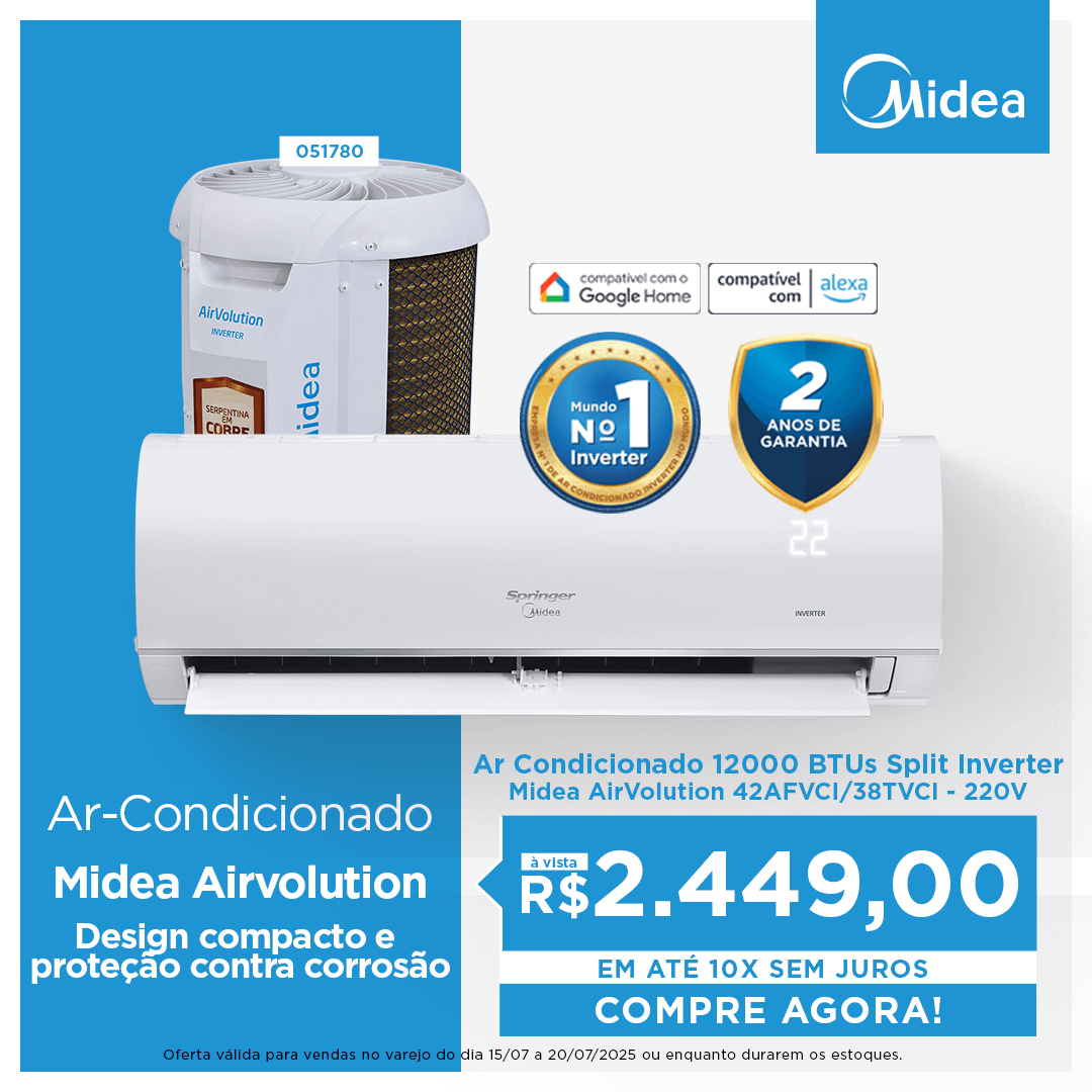 Ar Condicionado Midea AirVolution 12K Inv Mobile