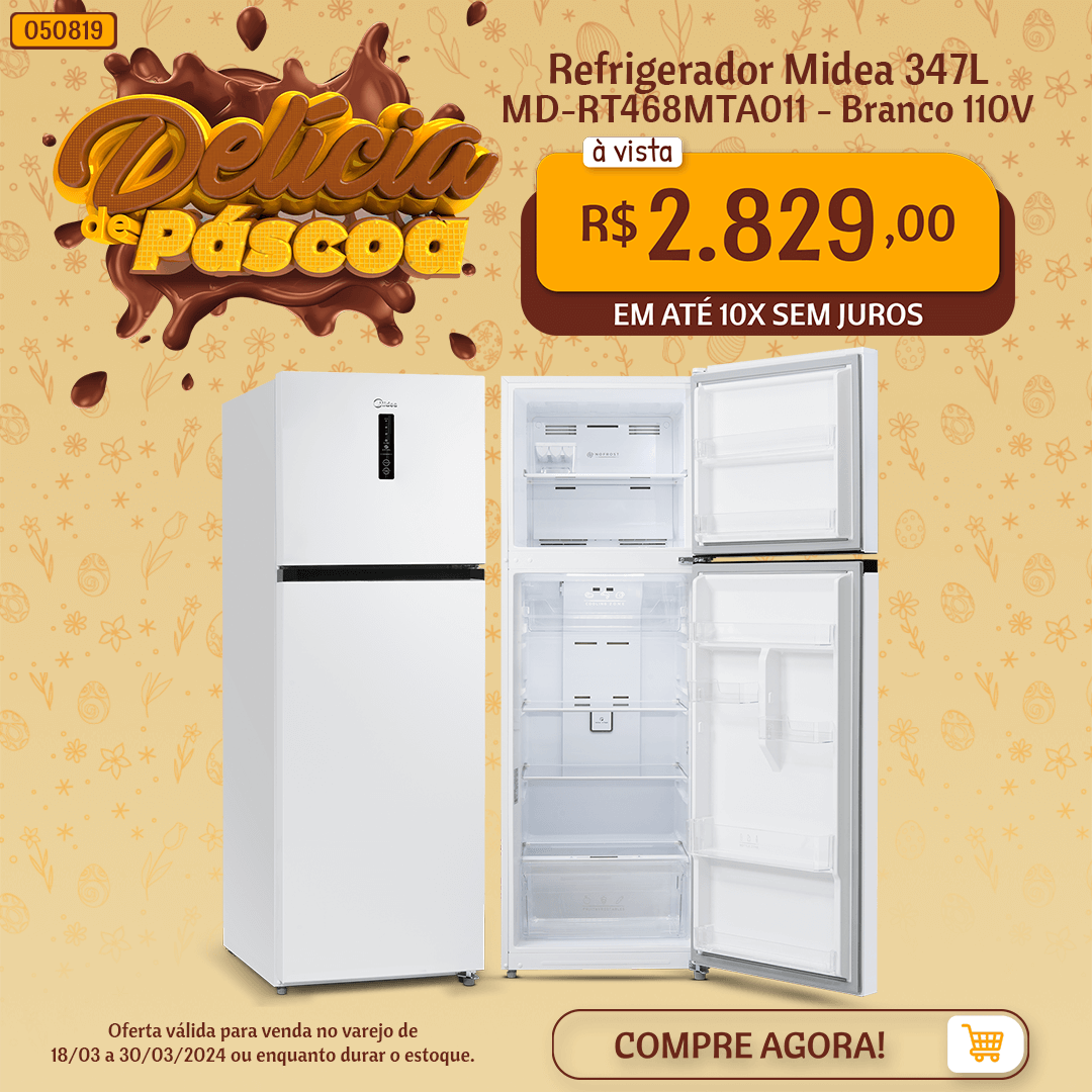 Refrigerador Midea 347L Branco Mobile