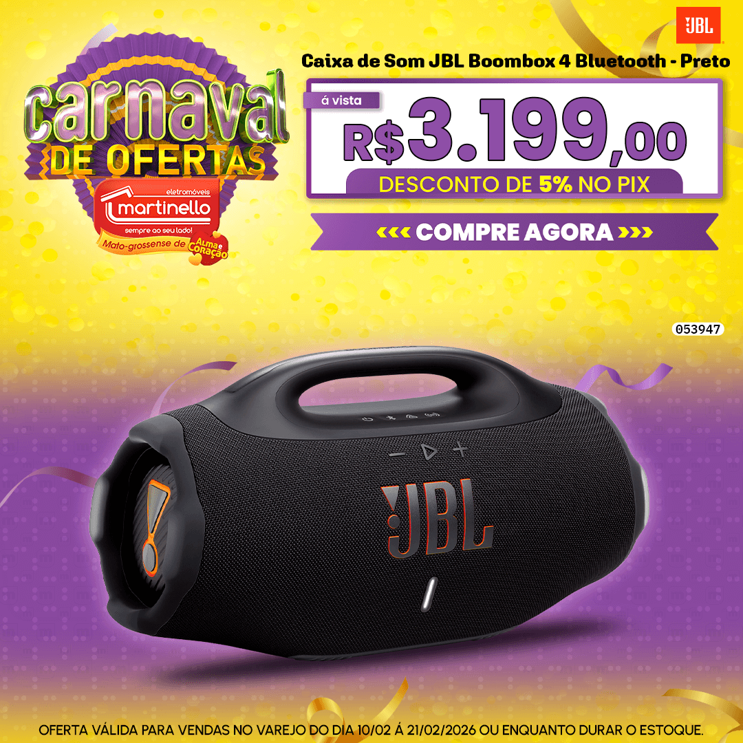 Caixa de Som JBL Boombox 4 Bluetooth - Preto