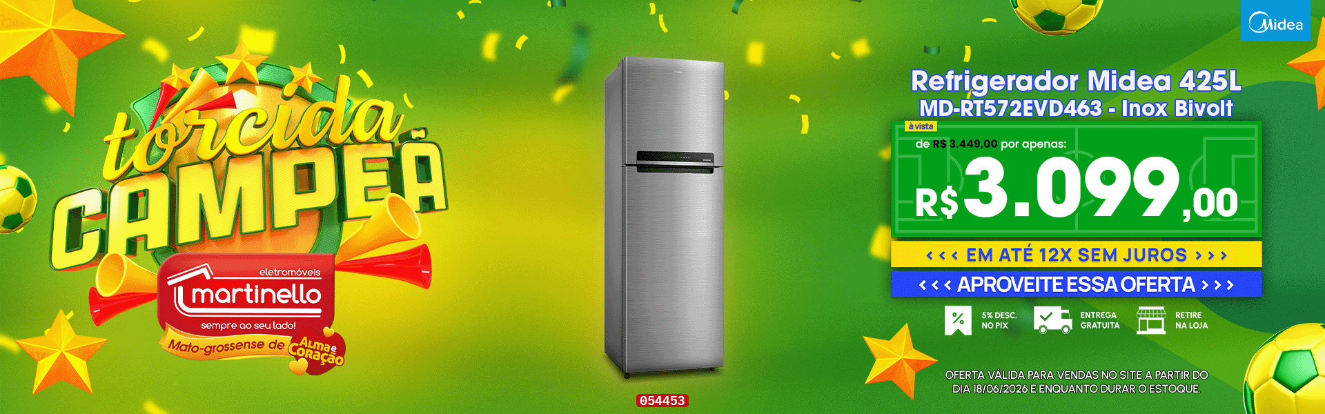 Refrigerador Midea 425L