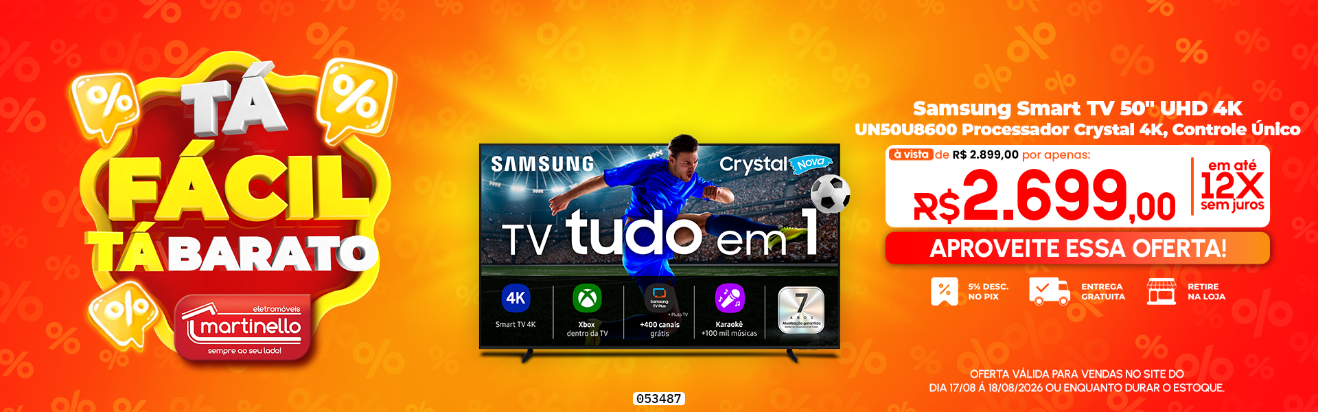 Samsung Smart TV 50" UHD 4K
