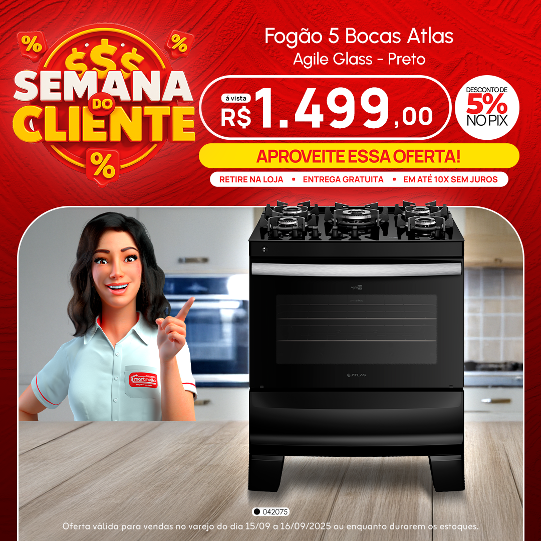 Fogão 5 Bocas Atlas
