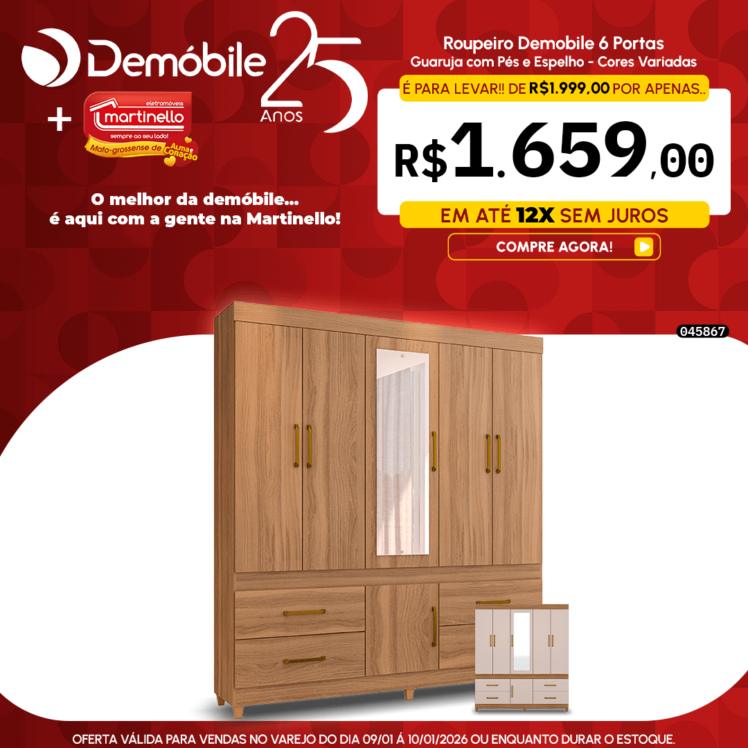 Roupeiro Demobile 6 Portas