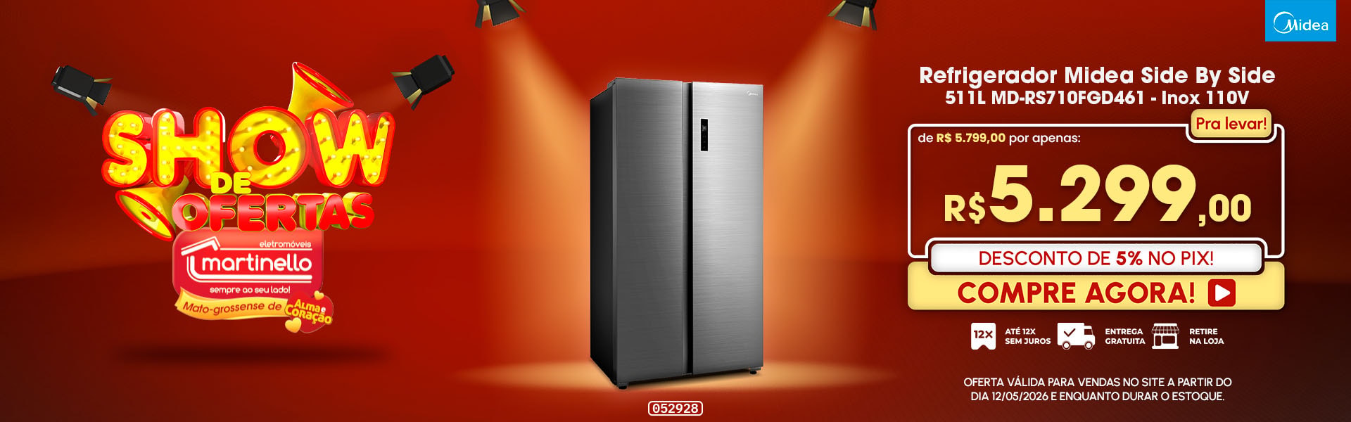 Refrigerador Midea Side By Side