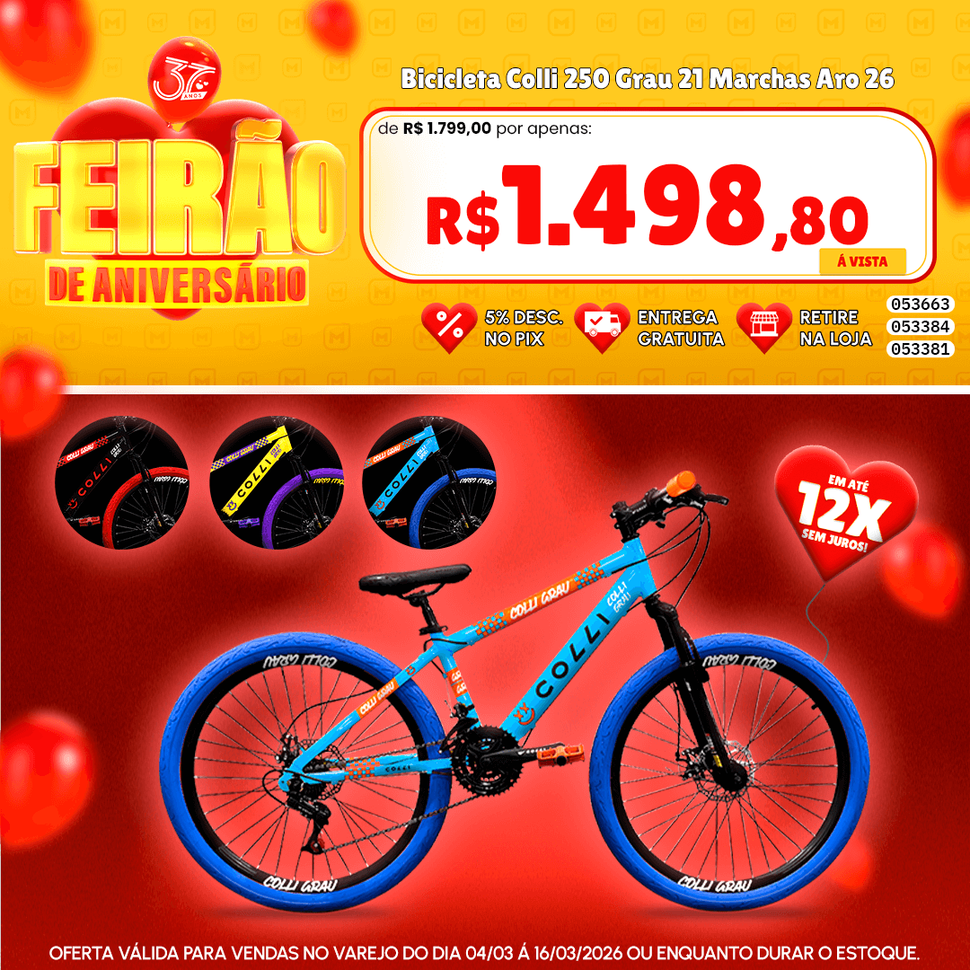 Bicicleta Colli 250 Grau 21 Marchas Aro 26