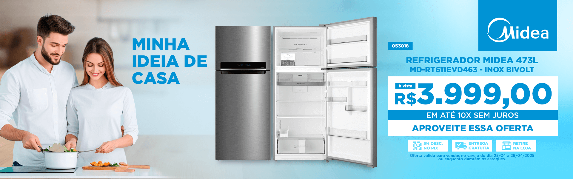 Refrigerador Midea 473L