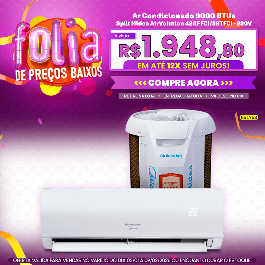 Ar Condicionado 9000 BTUs