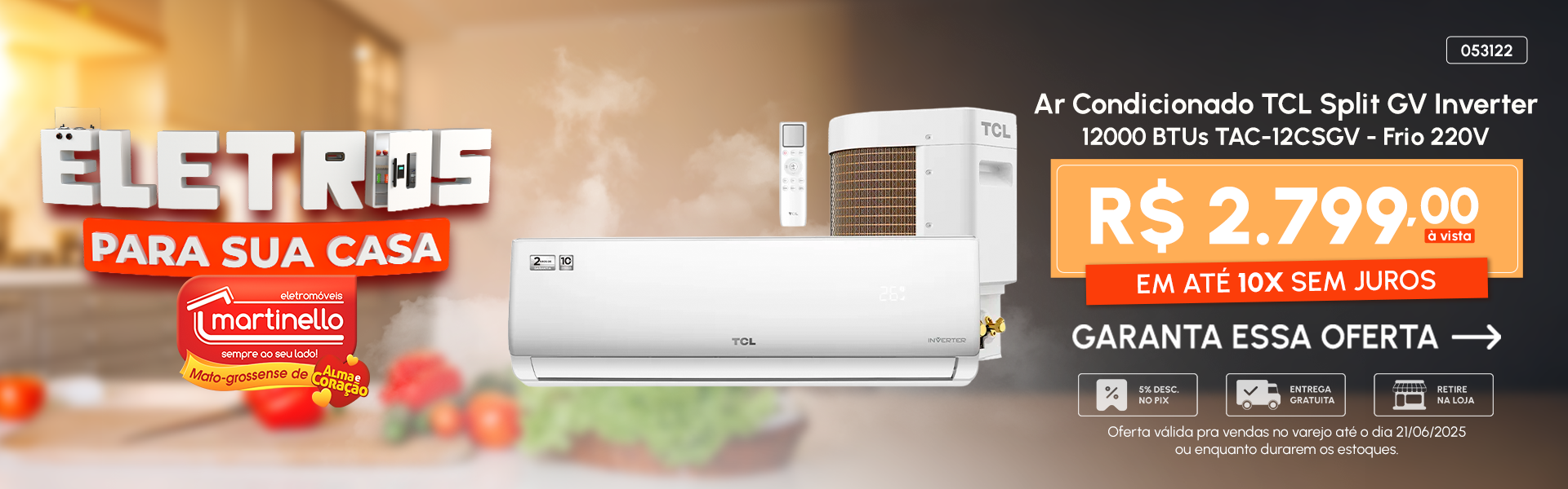 Ar Condicionado TCL Split GV Inverter