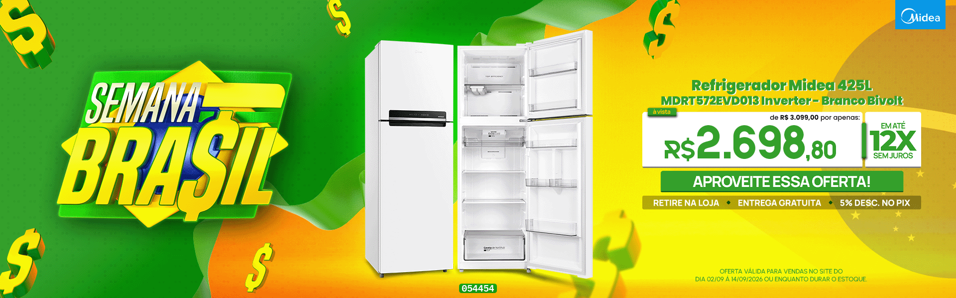 Refrigerador Midea 425L