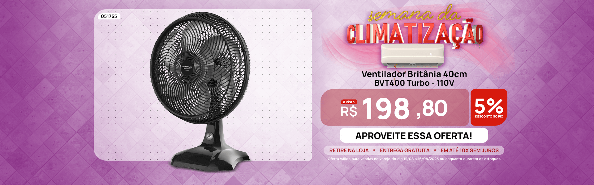 Ventilador Britania BVT400