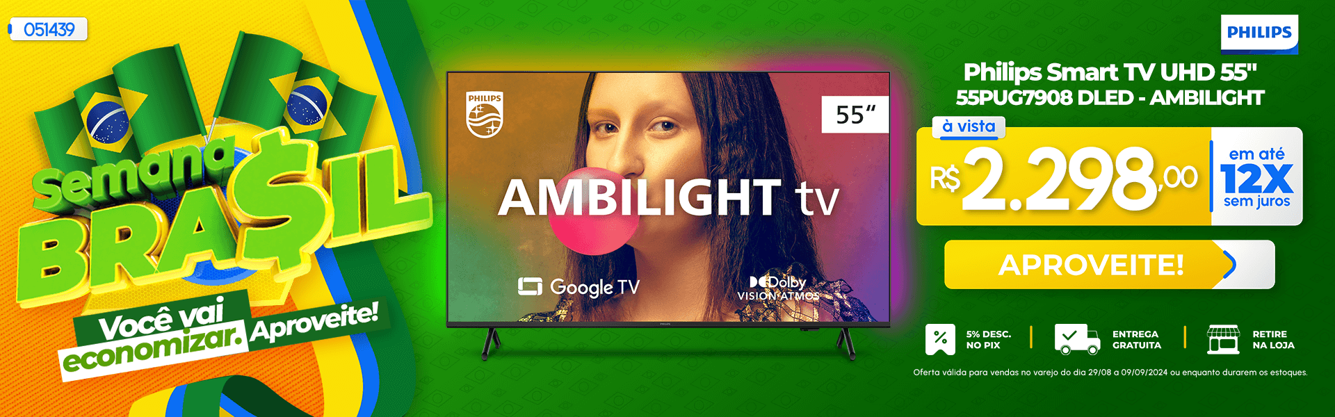 TV Philips 55 Ambilight