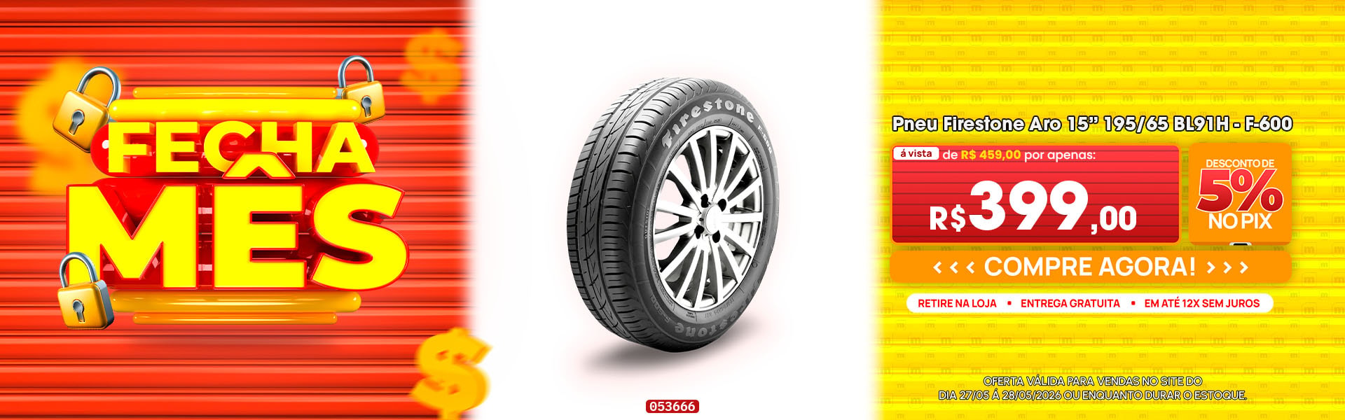 Pneu Firestone Aro 15” 195/65 BL91H - F-600