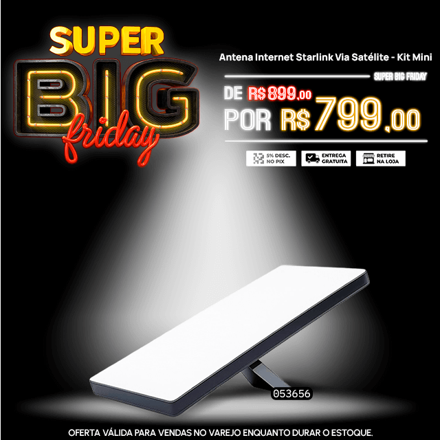 Antena Internet Starlink Via Satélite - Kit Mini