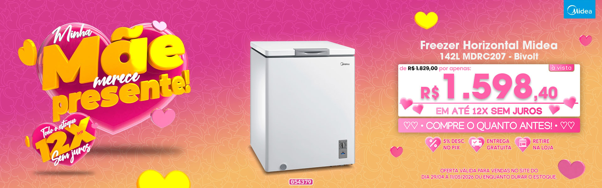 Freezer Horizontal Midea