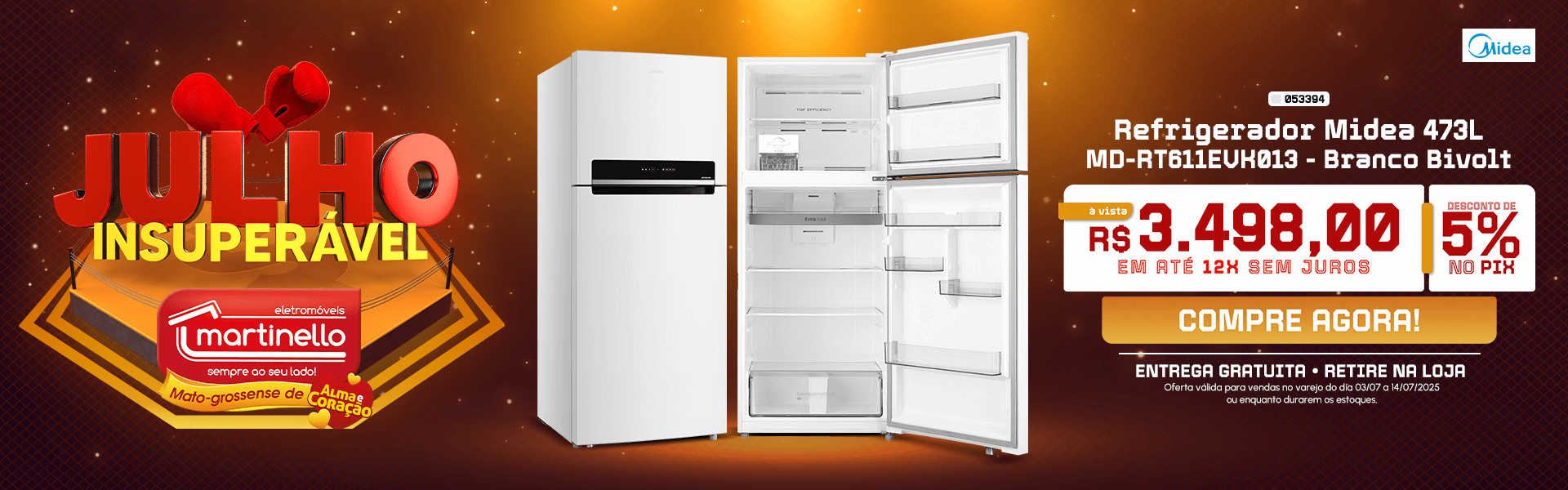 Refrigerador Midea 473L