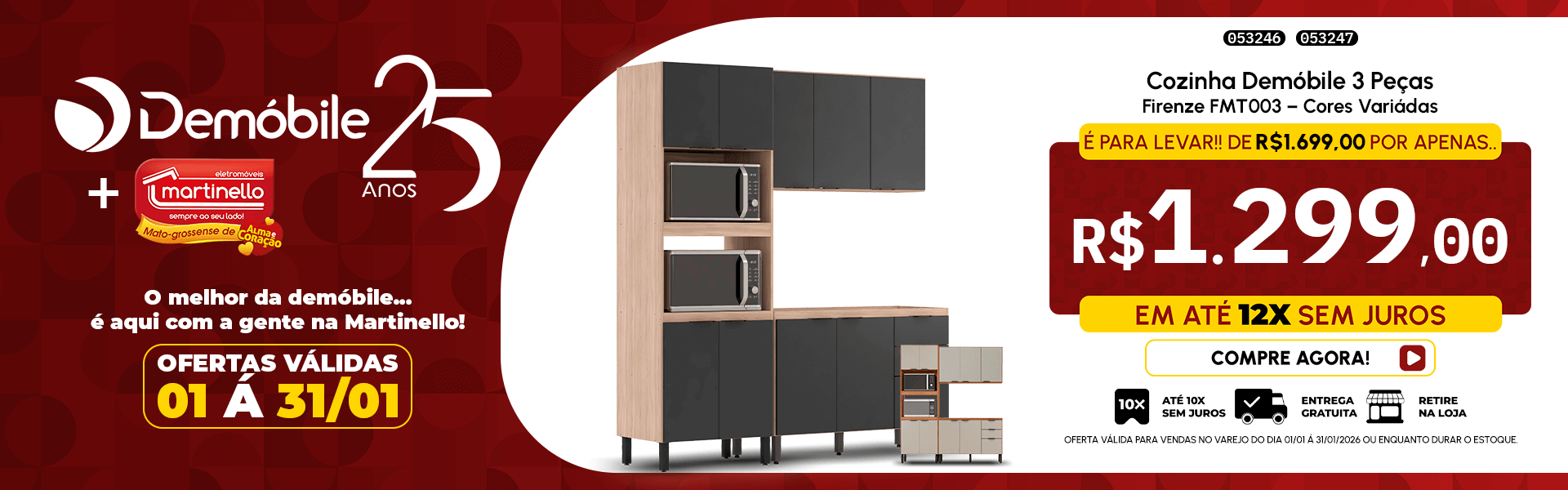 Cozinha Demóbile 3 Peças