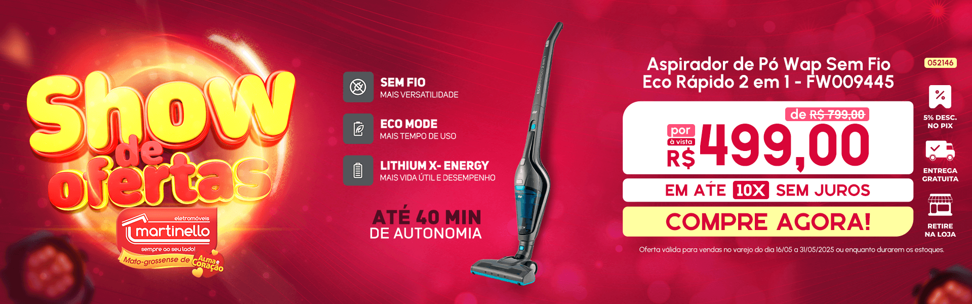 Aspirador WAP Eco Rapido