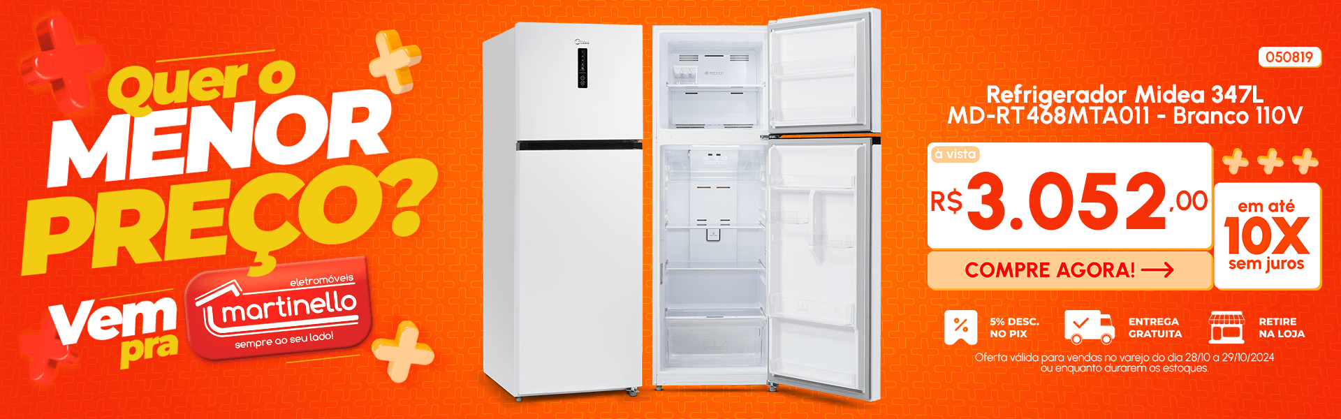 Refrigerador Midea 347L