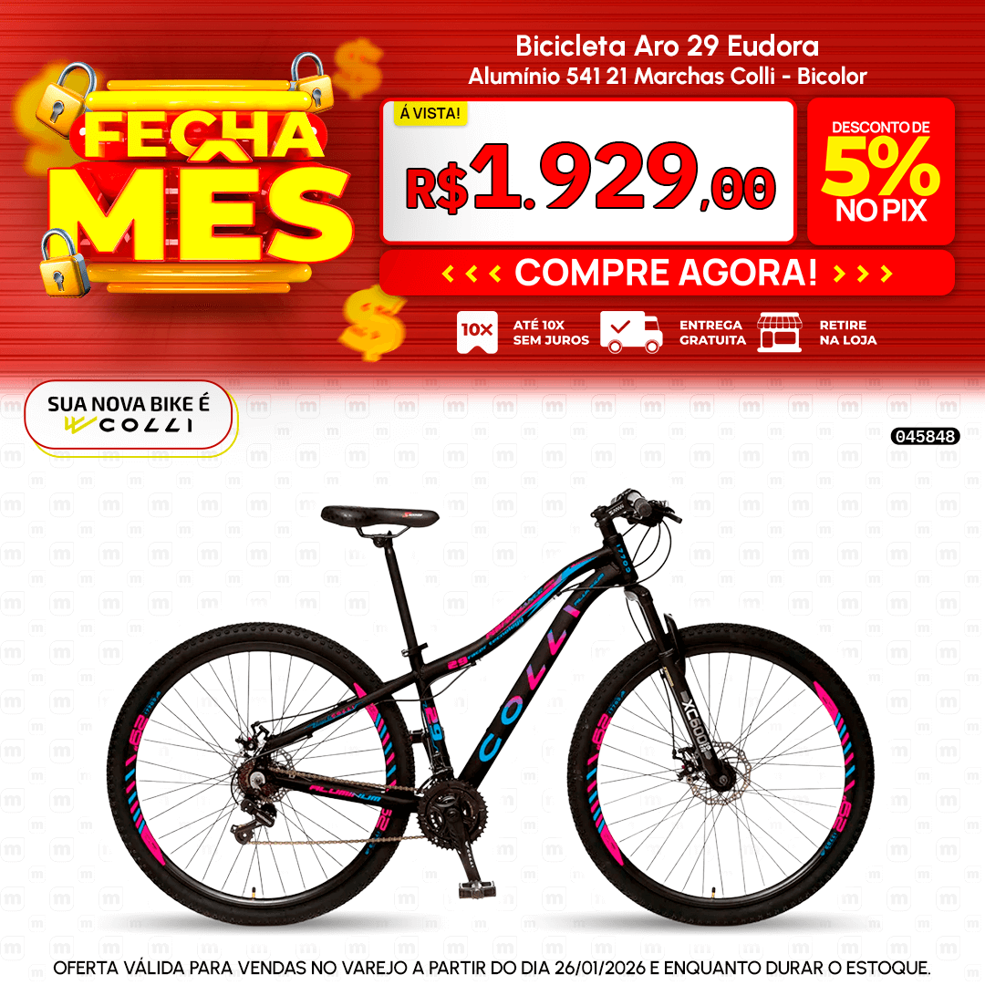 Bicicleta Aro 29 Eudora Alumínio 541 21 Marchas Colli - Bicolor