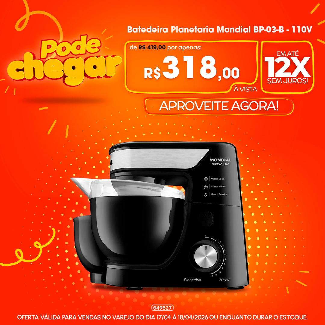 Batedeira Planetaria Mondial BP-03-B - 110V