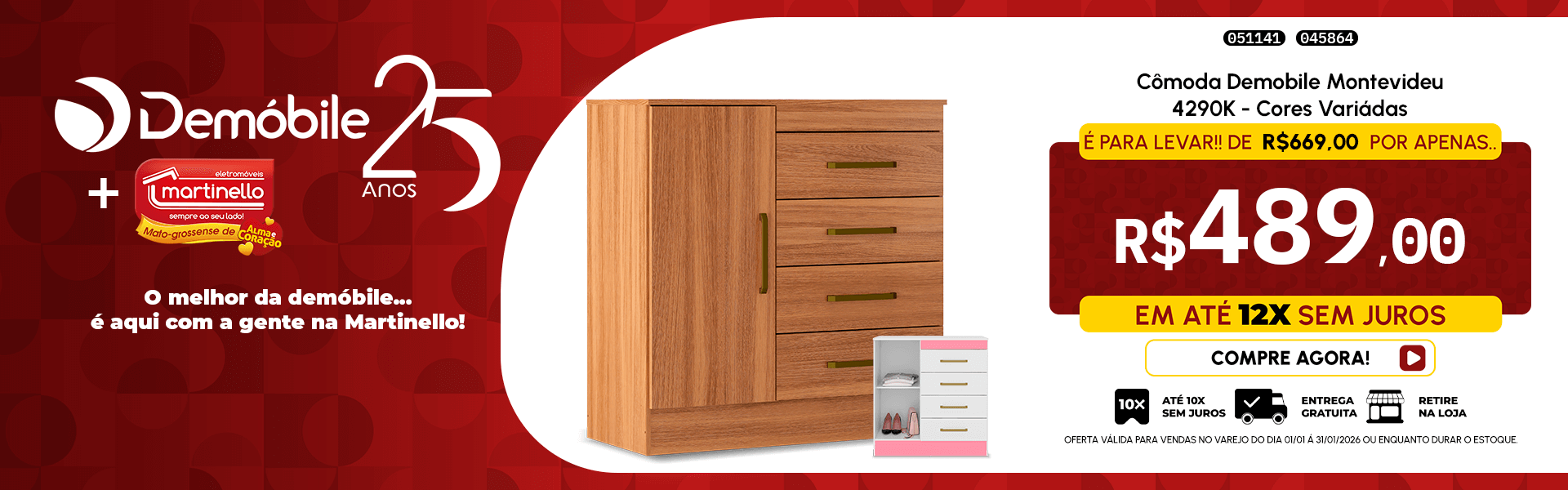 Cômoda Demobile Montevideu