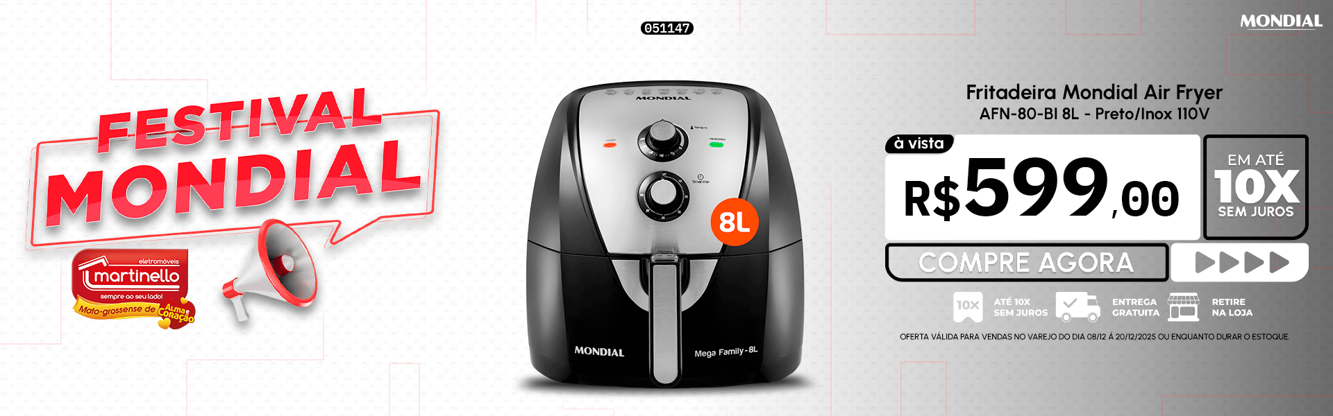 Fritadeira Mondial Air Fryer