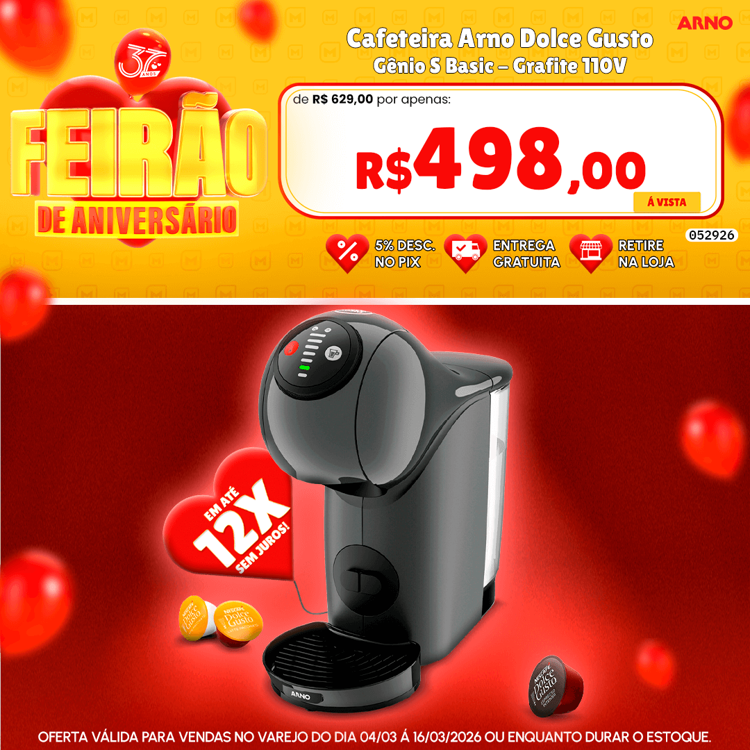 Cafeteira Arno Dolce Gusto