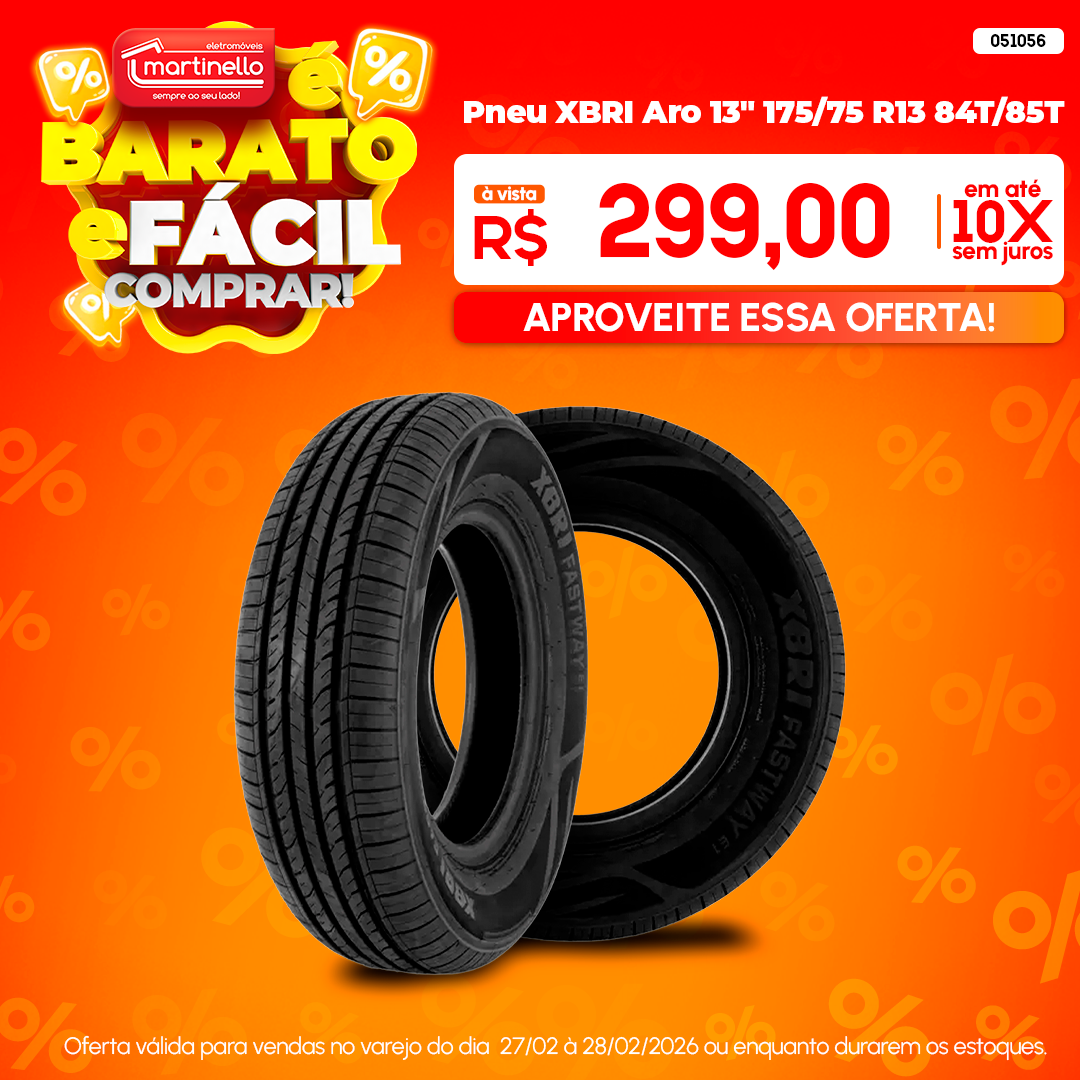 Pneu XBRI Aro 13" 175/75 R13 84T/85T