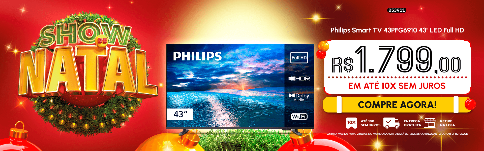 Philips Smart TV 43PFG6910 43" LED Full HD