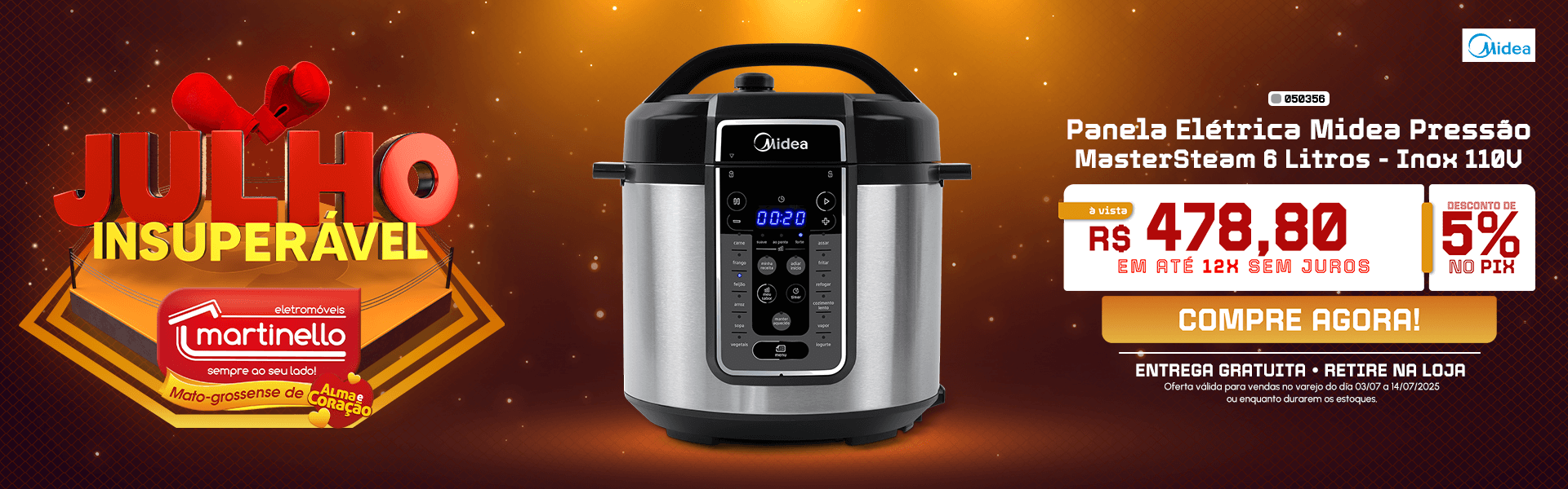Panela de Pressão Midea