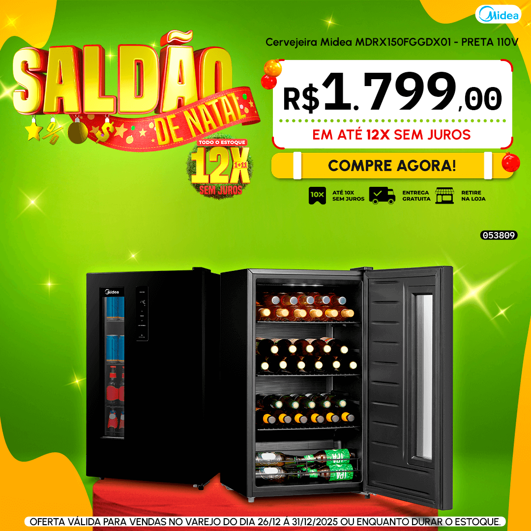 Cervejeira Midea MDRX150FGGDX01 - PRETA 110V