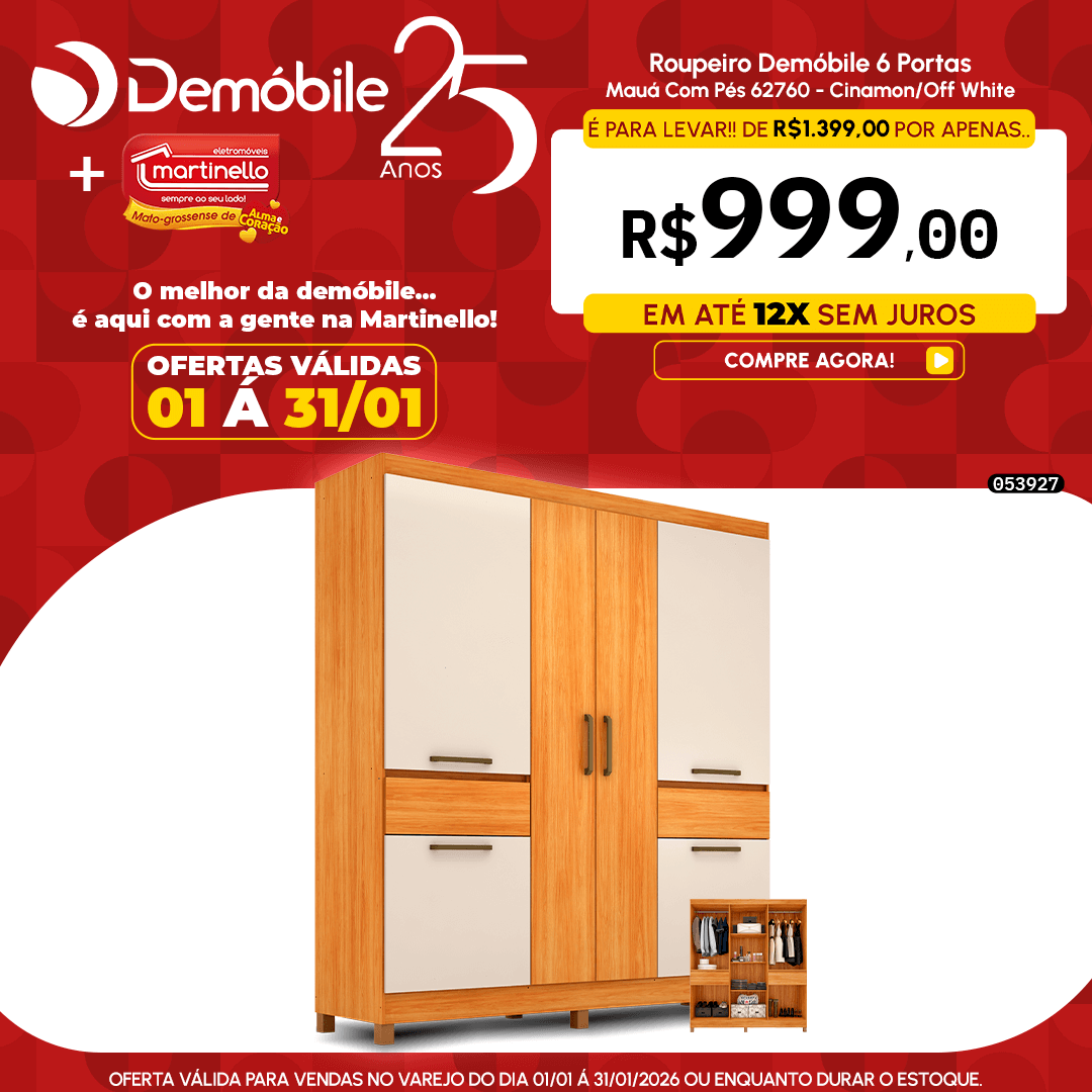 Roupeiro Demóbile 6 Portas