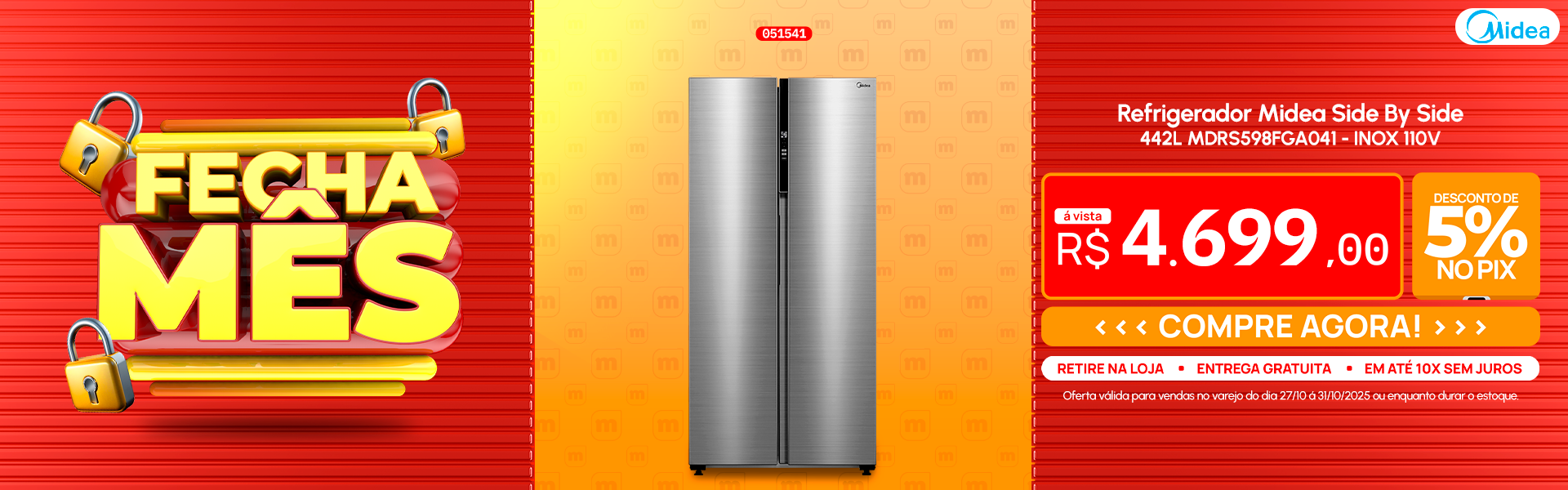 Refrigerador Midea Side By Side