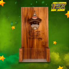 Abridor de garrafa com porta tampa CAV - Ouro evelhecido